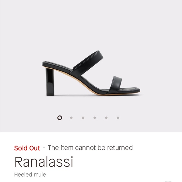 Aldo Black Ranalassi Block Heel Mules - Picture 4 of 5